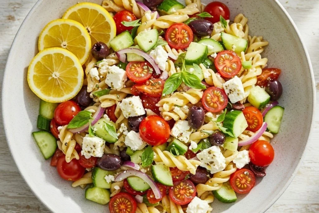 Salade de pates à la grecque