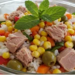 riz en salade au thon