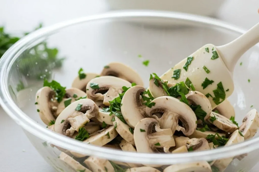salade de champignons crus sauce
