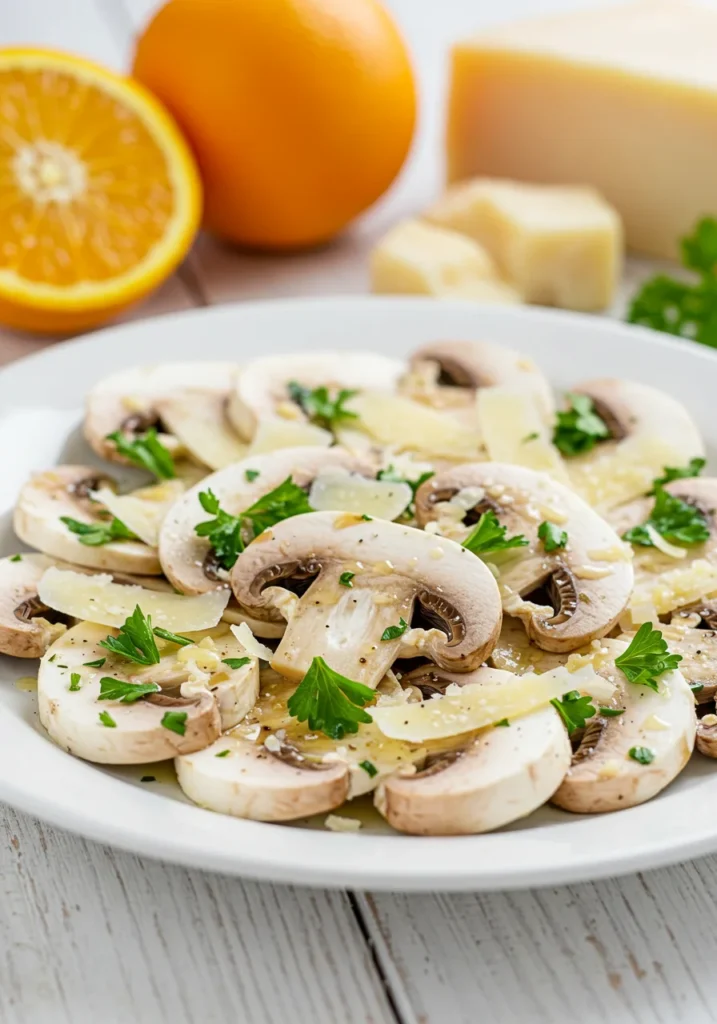 salade de champignons crus vinaigre balsamique