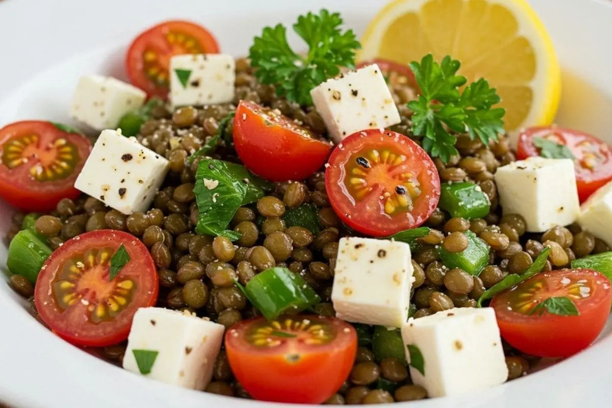 salade lentilles feta