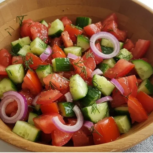 salade tomate concombre vinaigrette