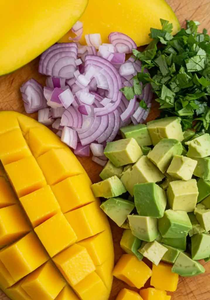 Comment préparer une salade avocat mangue